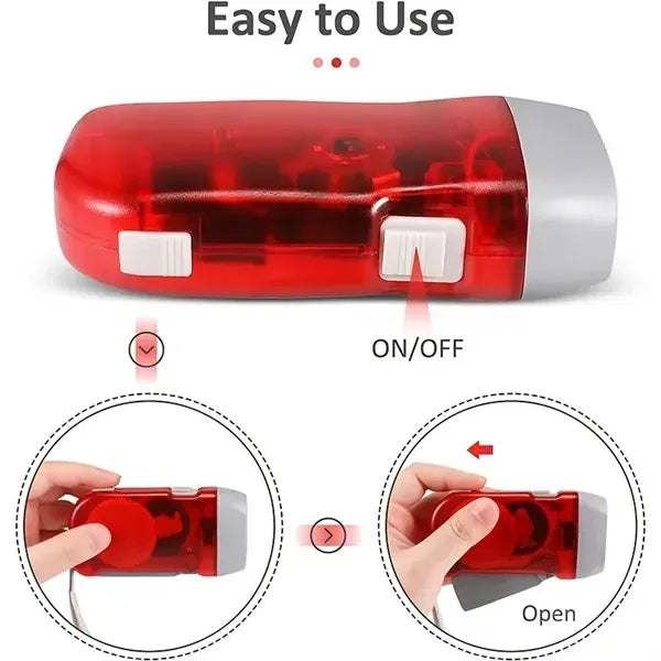 LED Hand Press Crank Emergency Torch / Flashlights