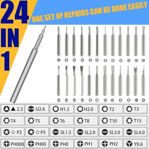 24 in 1 Mini Magnetic Small Screwdriver Set