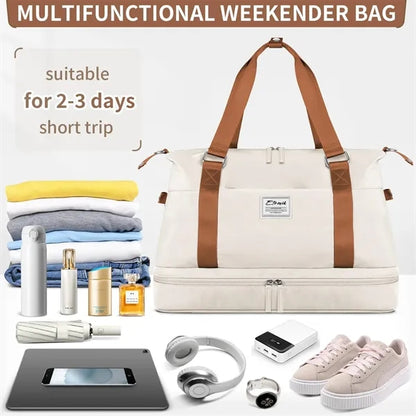 Travel Duffel Bag with Wet Pocket