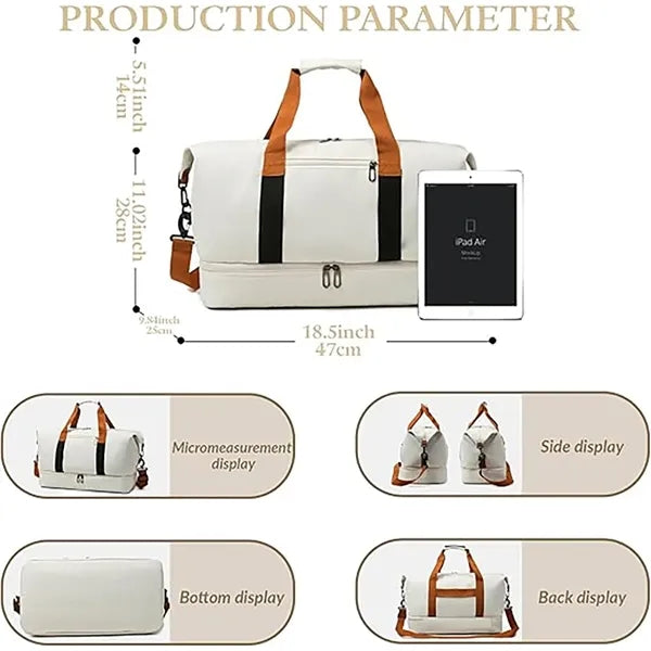 Travel Duffel Bag with Wet Pocket