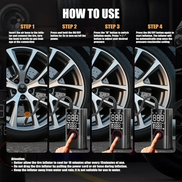 Portable Air Compressor Tire Inflator