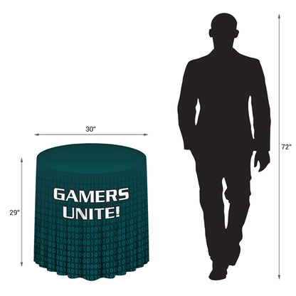 30" Round Customized Table Throw