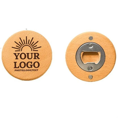 Engraved Wooden Fridge Magnet Beer Bottle