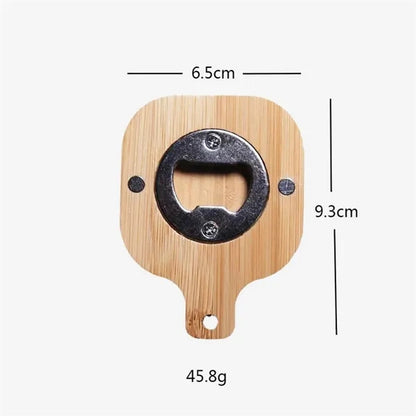 Engraved Wooden Fridge Magnet Beer Bottle