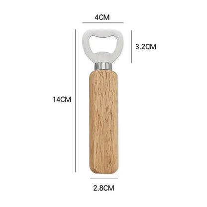 Engraved Wooden Fridge Magnet Beer Bottle