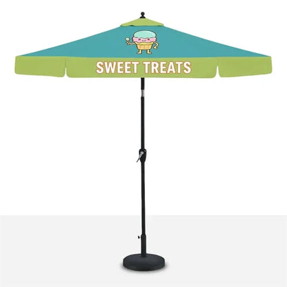 Aluminum Commercial Market Umbrella w/ Crank & Auto-Tilt