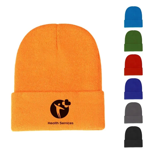 Classic Soft Acrylic Double Layer Knit Beanie Hat