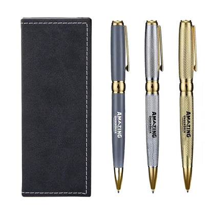 Premium Ballpoint Pen with PU Leather Case Gift Set