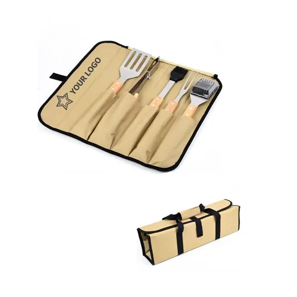 5pcs Stainless Steel BBQ Grill Tool Set