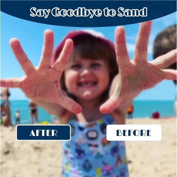 Portable sand cleaning gloves