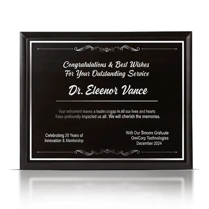 Customized Vertical & Horizontal Wooden Plaque Award