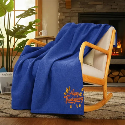 290GSM Embroidered Throw Blanket ( 50" X 60" )