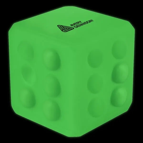 Glow in The Dark Square Push Pop Ball