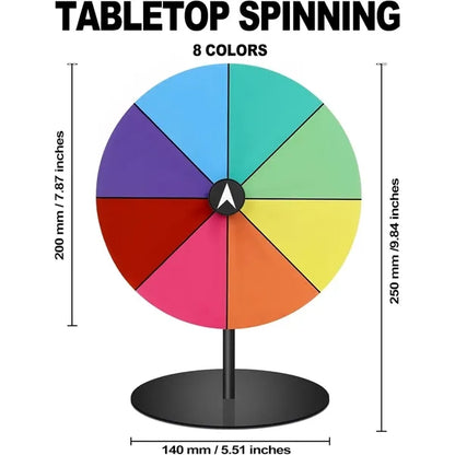 8 Inch Tabletop Prize Wheel & Roulette