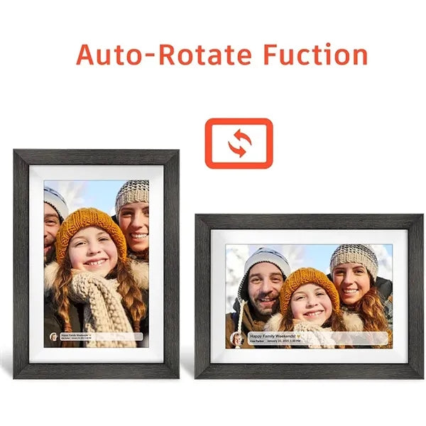 Frameo Wooden Digital Photo Frame-10.1"