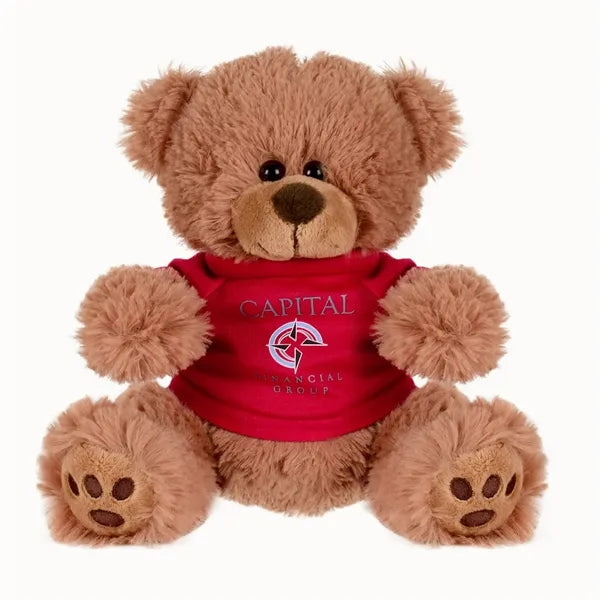 Plush Bear w/ Embroidered Paws and T-Shirt