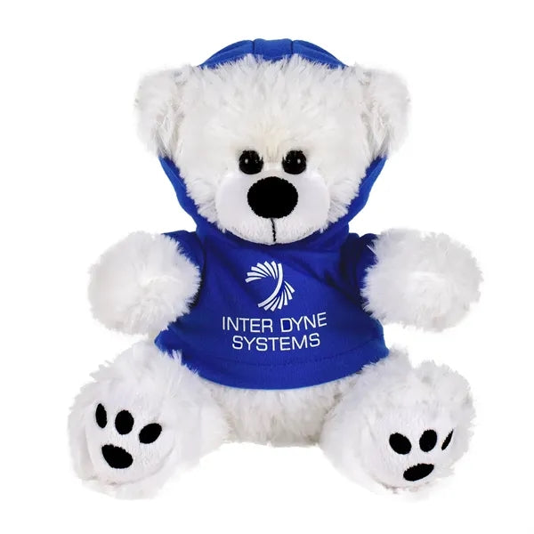 Plush Bear w/ Embroidered Paws and Hoodie