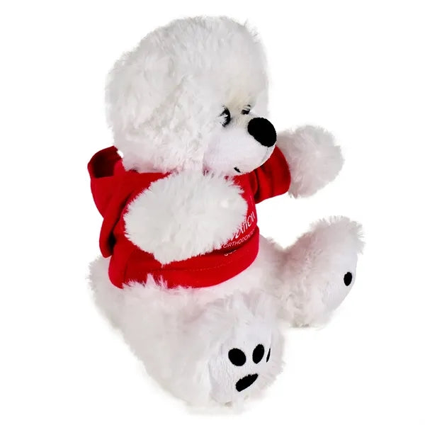 Plush Bear w/ Embroidered Paws and Hoodie
