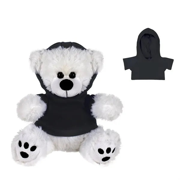 Plush Bear w/ Embroidered Paws and Hoodie