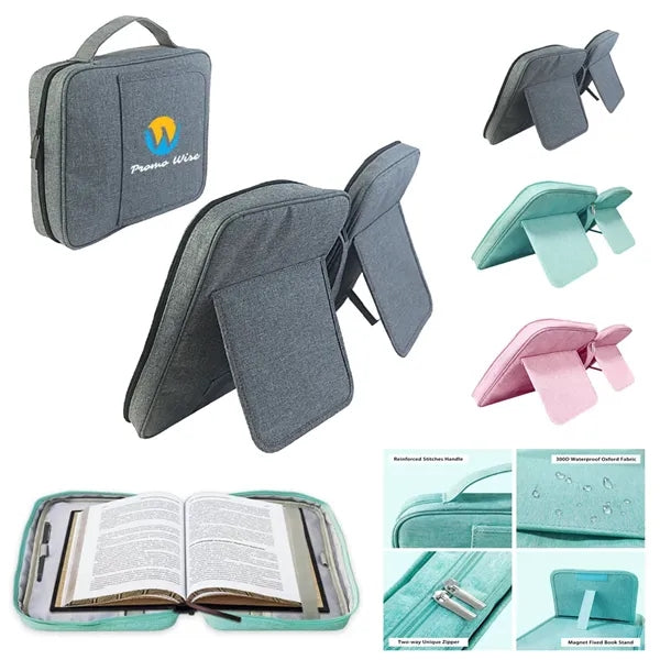 Standable Multi-Compartment Lightweight Book Cover Tote Case