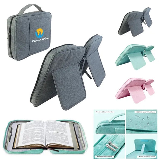 Standable Multi-Compartment Lightweight Book Cover Tote Case