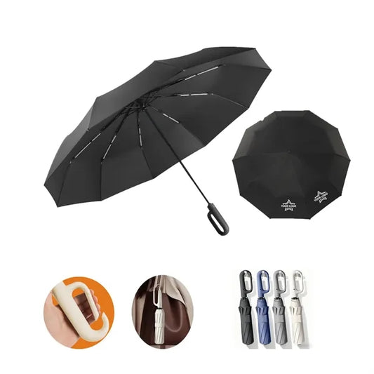 Custom Golf 10-Rib Folding Automatic Umbrella
