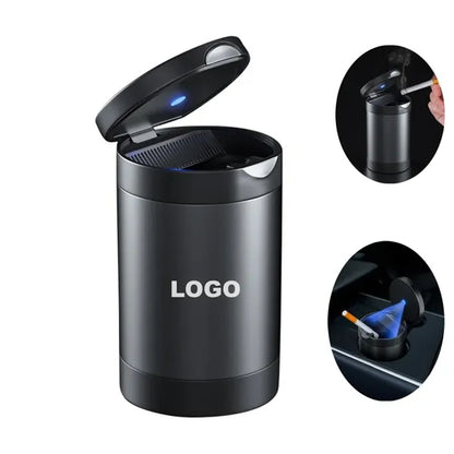 Thicken Aluminum Car Ashtray with Lid Led