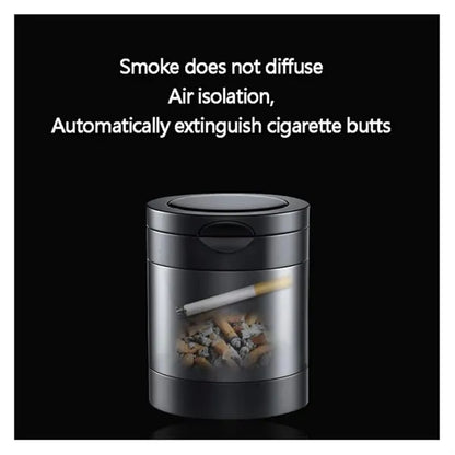 Thicken Aluminum Car Ashtray with Lid Led
