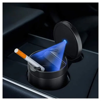 Thicken Aluminum Car Ashtray with Lid Led