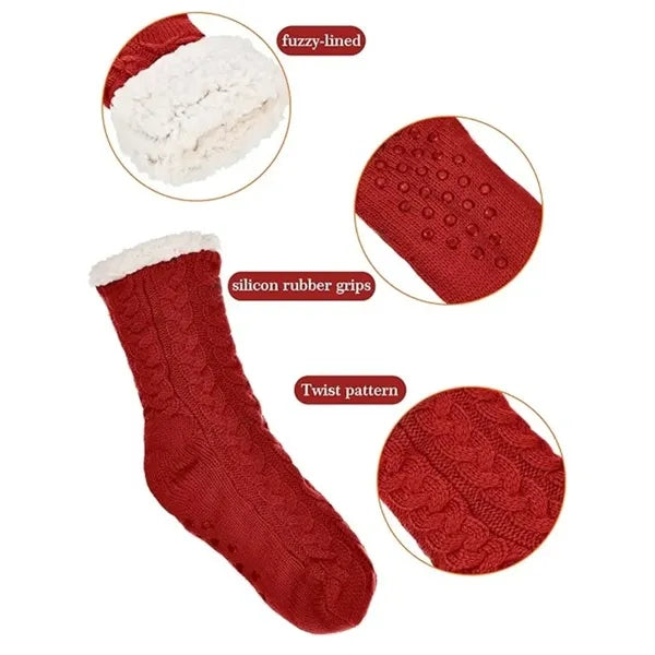 Winter Slipper Socks  with Gripper