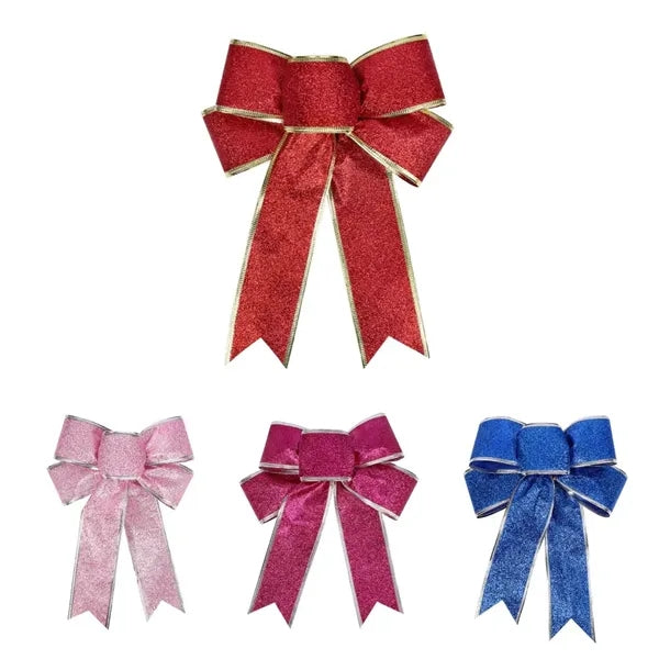 Tree Ornaments Glitter Christmas Bows