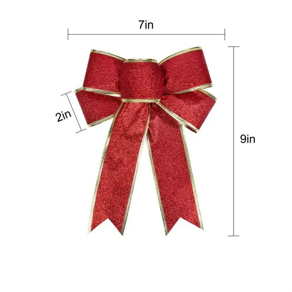Tree Ornaments Glitter Christmas Bows