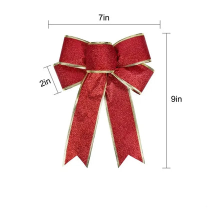 Tree Ornaments Glitter Christmas Bows