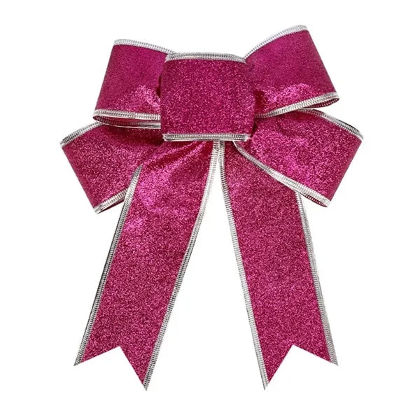 Tree Ornaments Glitter Christmas Bows