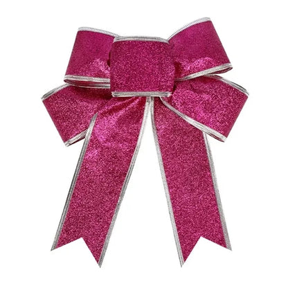 Tree Ornaments Glitter Christmas Bows