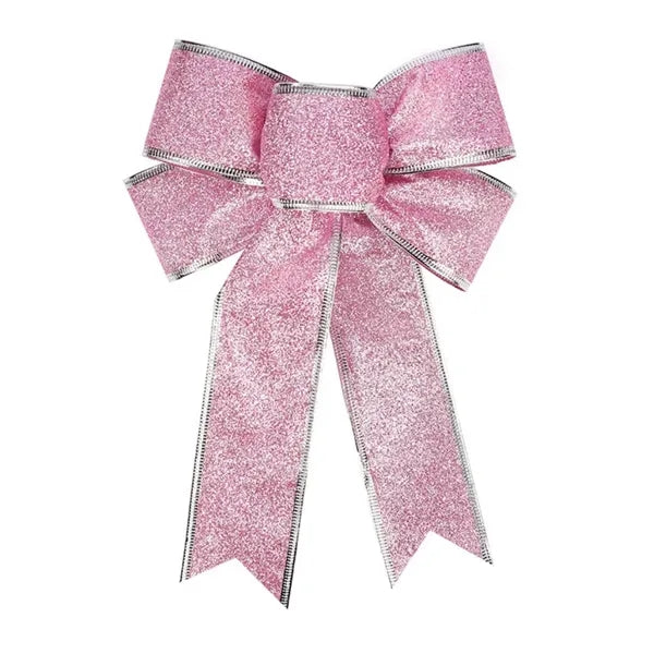Tree Ornaments Glitter Christmas Bows