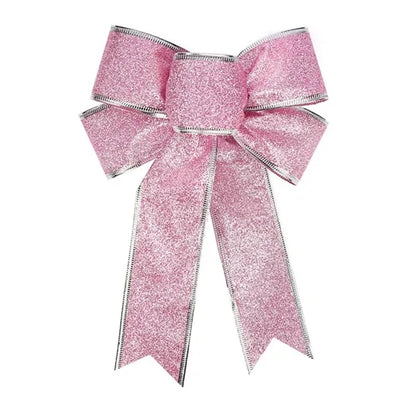 Tree Ornaments Glitter Christmas Bows