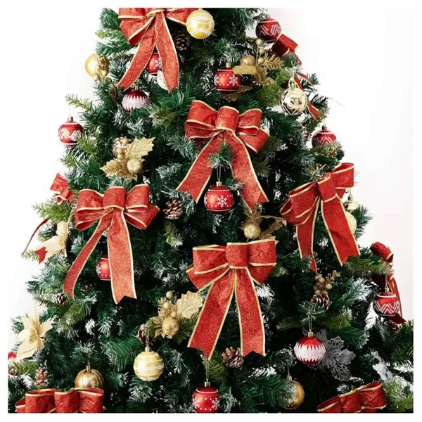 Tree Ornaments Glitter Christmas Bows