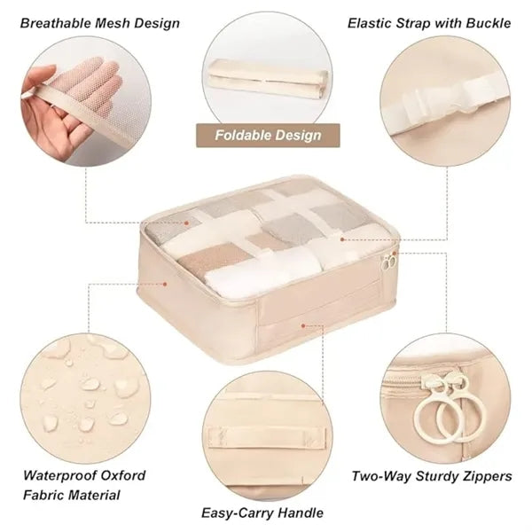 7 Set Travel Packing Cubes for Suitcases