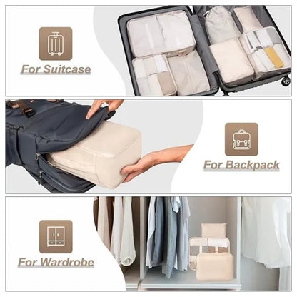 7 Set Travel Packing Cubes for Suitcases