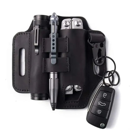 EDC Multitool Belt Sheath with Flashlight & Key Holder