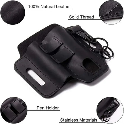 EDC Multitool Belt Sheath with Flashlight & Key Holder