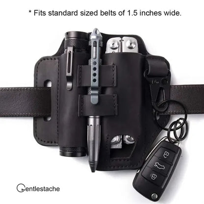 EDC Multitool Belt Sheath with Flashlight & Key Holder