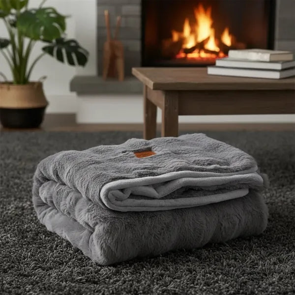 Luxury Bubble Fur Blanket w/ Custom Laser Patch