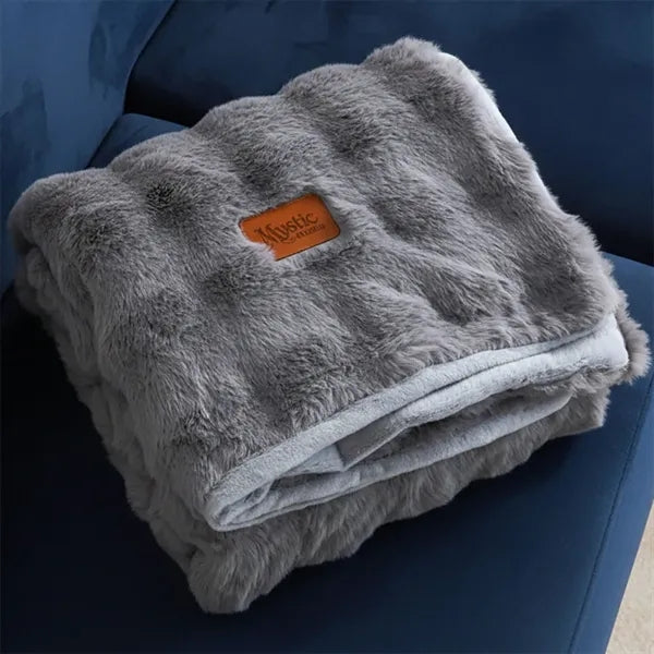 Luxury Bubble Fur Blanket w/ Custom Laser Patch
