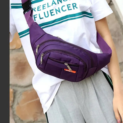 Waterproof Oxford Fanny Pack, Sports Waist Bag for Men Women