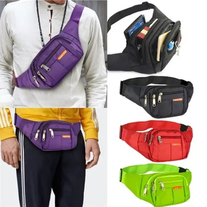 Waterproof Oxford Fanny Pack, Sports Waist Bag for Men Women