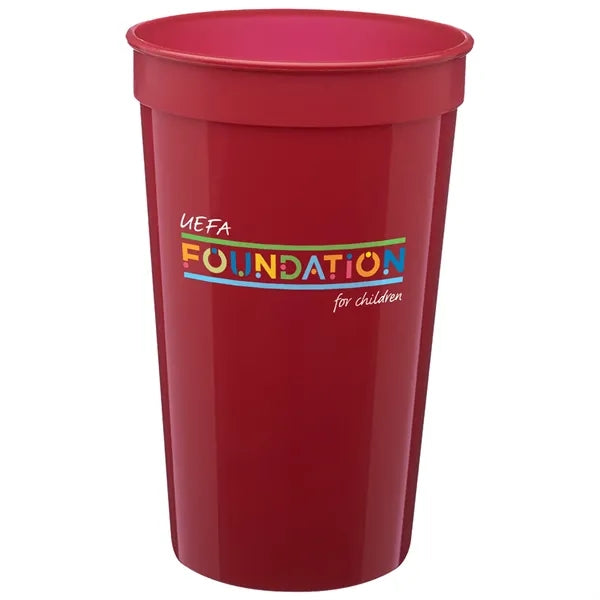 22 oz. Large Plastic Stadium Cup w/ Custom Imprint