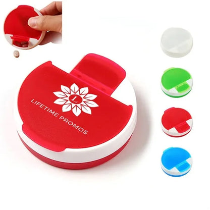 Round Pill Organizer Compact Medication Case