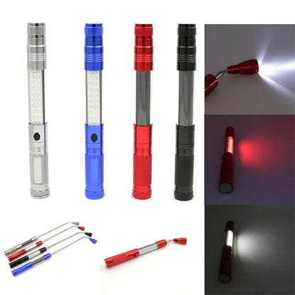 Telescopic Magnetic COB LED Flashlight w/ Sidelight